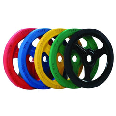 YORK BARBELL COLORED BUMPER GRIP PLATES