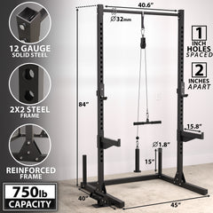 Synergee Squat Rack with Pulley